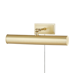 Mitzi HL263202-AGB 2 Light Picture Light With Plug, Aged Brass