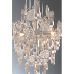 Eurofase 34030-011 Trento Chandelier, Champagne Silver