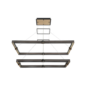 Eurofase 37061-012 Admiral Chandelier, Matte Black/Brass