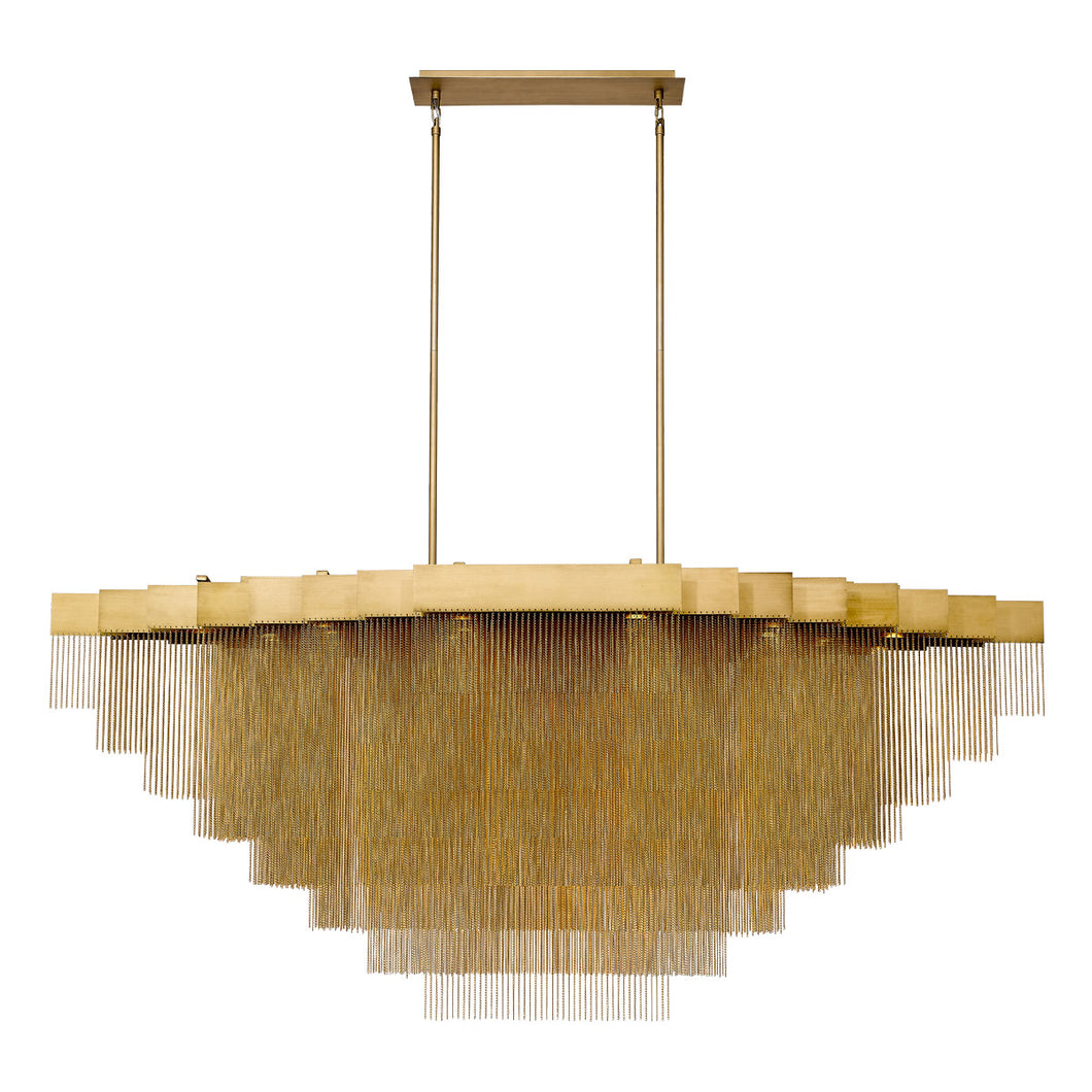 Eurofase 37097-011 Bloomfield Chandelier, Antique Brush Gold