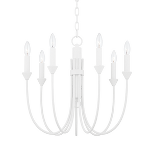 Troy F1007-GSW 7 Light Chandelier, Iron And Steel