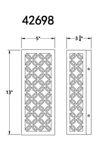 Eurofase 42698-012 Clover 13" Outdoor LED Wall Sconce, Black