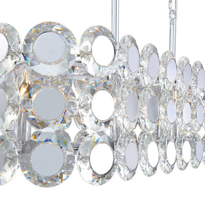 Eurofase 44287-016 Perrene 8 Light Chandelier In Chrome