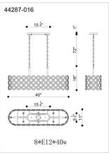 Load image into Gallery viewer, Eurofase 44287-016 Perrene 8 Light Chandelier In Chrome