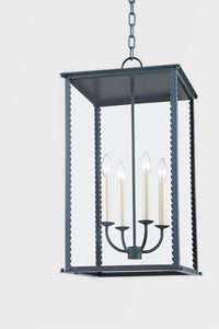 Troy F6715-FRN 4 Light Large Exterior Lantern, Aluminum And Stainless Steel