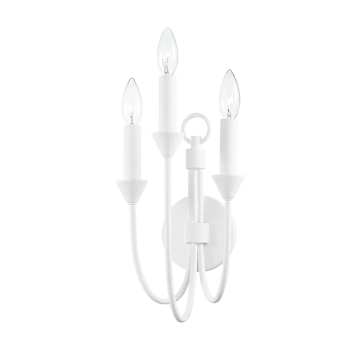 Troy B1003-GSW 3 Light Wall Sconce, Iron And Steel