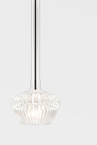 Hudson Valley 6140-PN 1 Light Pendant, Polished Nickel