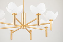 Load image into Gallery viewer, Hudson Valley 3051-GL/WP 16 Light Chandelier, Gold Leaf/White Plaster