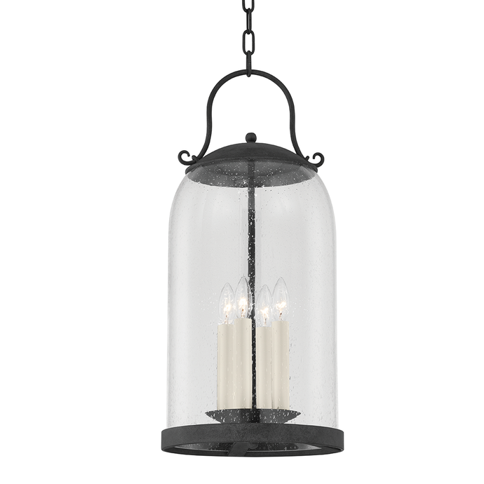 Troy F5186-FRN 4 Light Large Exterior Pendant, French Iron