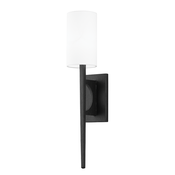 Troy B1041-BI 1 Light Wall Sconce, Black Iron