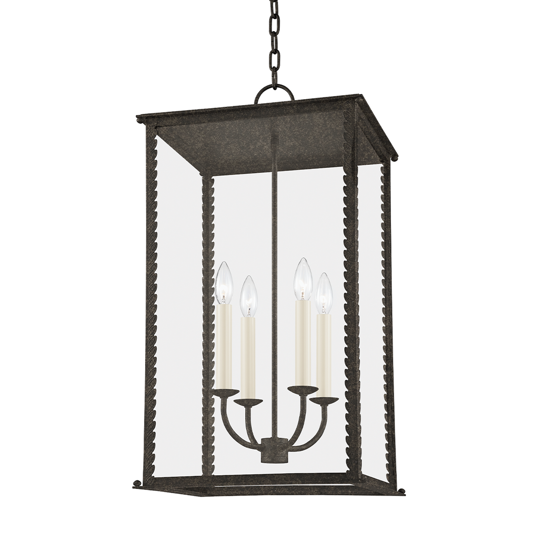 Troy F6715-FRN 4 Light Large Exterior Lantern, Aluminum And Stainless Steel