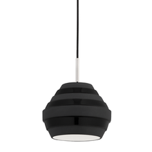 Load image into Gallery viewer, Hudson Valley 1383-Pn/Bk 1 Light Pendant, PN/BK