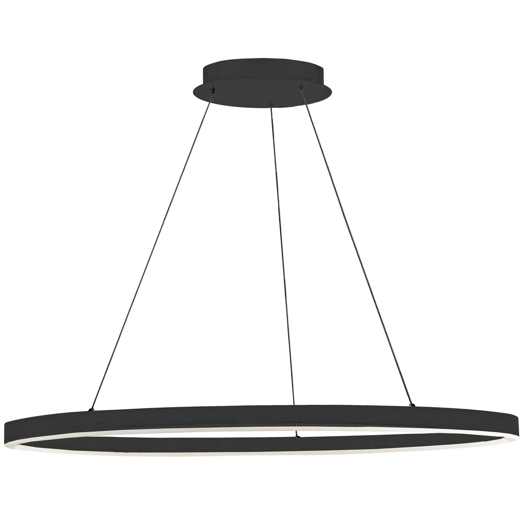 Dainolite CIR-4463C-MB 63W Horiz Chandelier, MB w/ WH Acrylic Diffuser