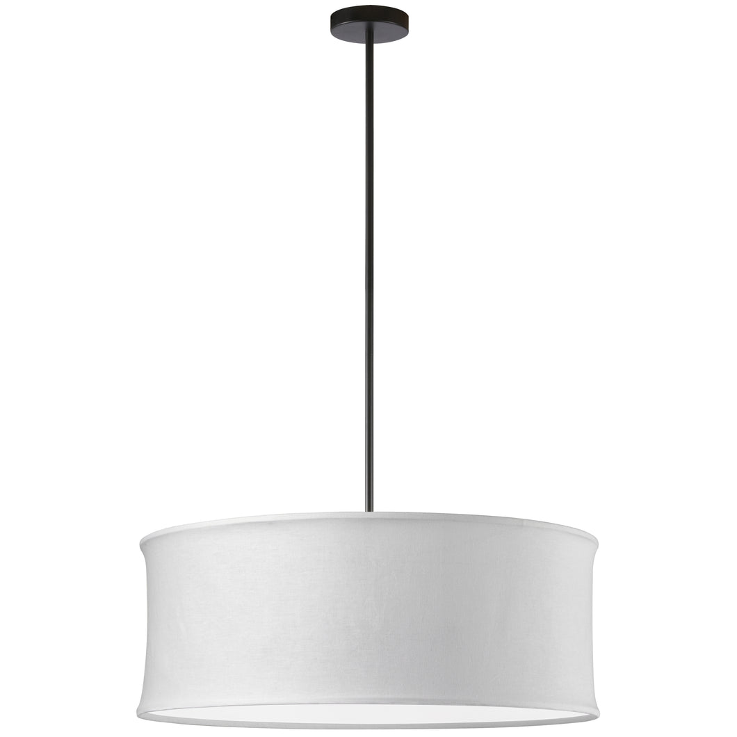 Dainolite PHL-264P-MB-WH 4LT Incand Pendant, MB w/ WH shade