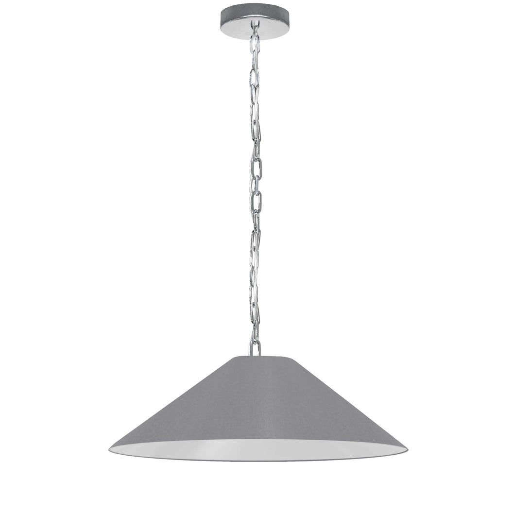 Dainolite PSY-M-PC-835 1LT Incandescent Pendant, PC w/ GRY Shade