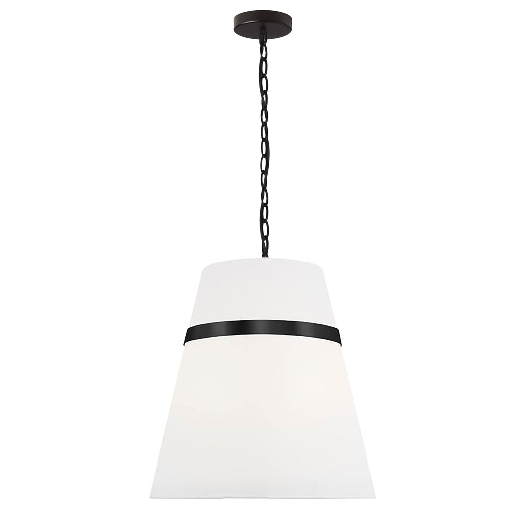 Dainolite SYM-183P-MB-WH 3LT Pendant,  MB w/ WH Shade