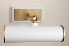 Load image into Gallery viewer, Mitzi HL263203-AGB 3 Light Picture Light With Plug, Aged Brass