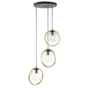 Artcraft AC10893VB Lugano 3 Light Cord Pendant - Pendant