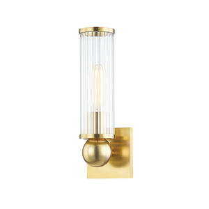 Hudson Valley 5271-AGB 1 Light Wall Sconce, Aged Brass