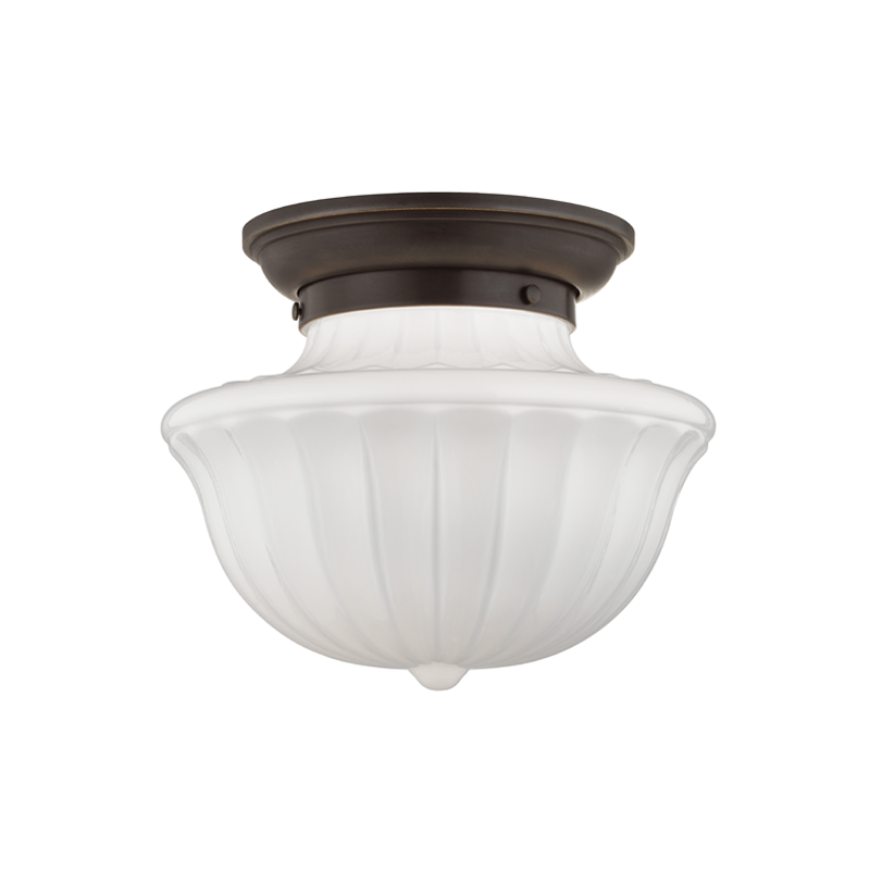 Hudson Valley 5012F-Ob 1 Light Medium Flush Mount, OB