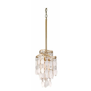 Local Lighting Corbett 109-41-Dolce 1Lt Mini Pendant, CHAMPAGNE LEAF Pendant