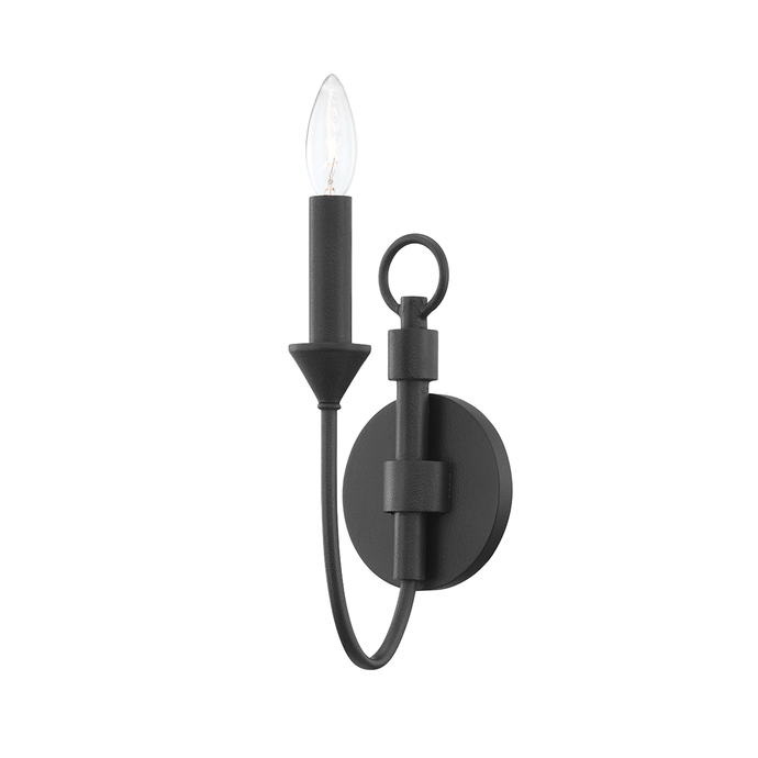 Troy B1001-FOR 1 Light Wall Sconce, Forged Iron