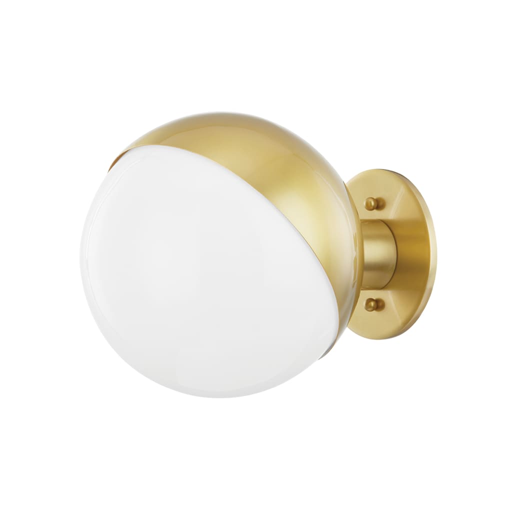 Hudson Valley-1660-Agb 1 Light Wall Sconce Aged Brass - Wall