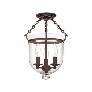 Local Lighting Hudson Valley 251-Ob-C1-3 Light Semi Flush, OB SEMI FLUSH