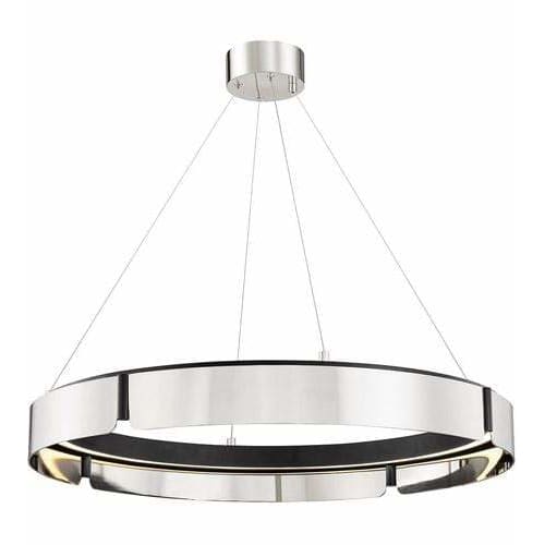 Local Lighting Hudson Valley 2933-Bn/Bk-Medium Led Chandelier, BN/BK CHANDELIER