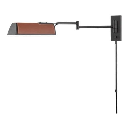 Local Lighting Hudson Valley 5331-Ob 1 Light Swing Arm Wall Sconce W/ Saddle Leather, OB Wall Sconce