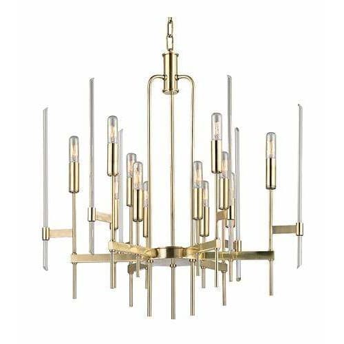 Local Lighting Hudson Valley 9912-AGB 12 Light Chandelier, AGB CHANDELIER