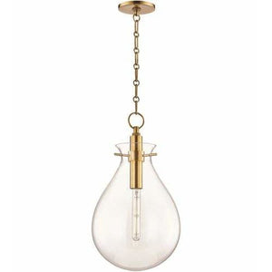 Local Lighting Hudson Valley Bko102-AGB 1 Light Medium Pendant, AGB Pendant