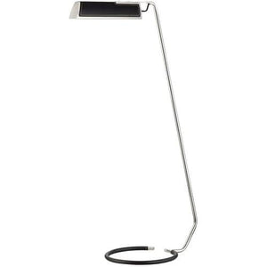 Local Lighting Hudson Valley L1297-Bn 1 Light Floor Lamp W/ Black Leather, WBN Floor Lamp