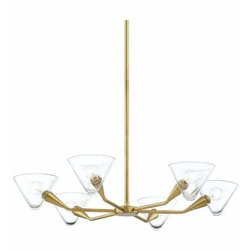 Local Lighting Mitzi H327806-Agb-6 Light Chandelier, AGB CHANDELIER