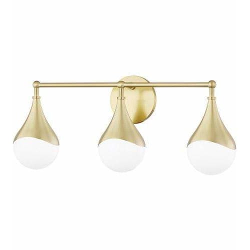 Local Lighting Mitzi H416303-Agb-3 Light Bath Bracket, AGB Bath And Vanity